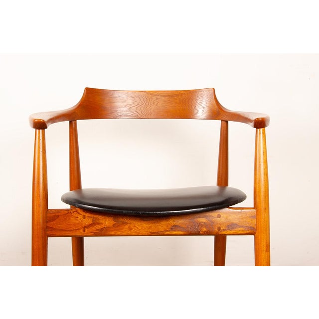 1950s Early Edition Model ST 750 Desk Chair in Elm and Skai by Arne Wahl Iversen for Niels Eilersen, 1960s For Sale - Image 5 of 18