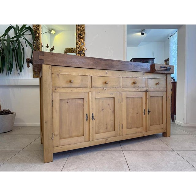 2000 - 2009 Apothecary Drawer Workbench in Pine For Sale - Image 5 of 18