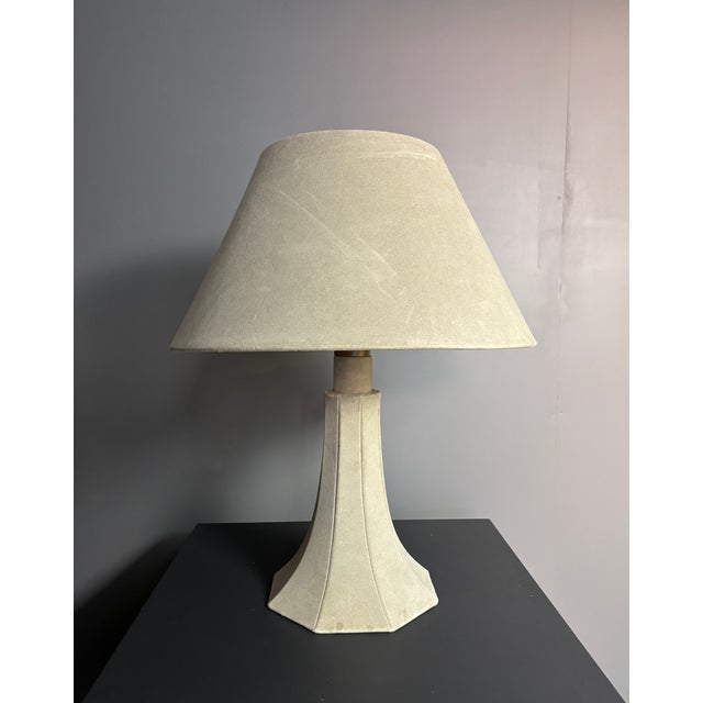 Mid-Century Suede Leather Mushroom Table Lamp, 1960s For Sale - Image 10 of 14
