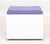 Contemporary Purple and White Storage Ottoman For Sale In New York - Image 6 of 6