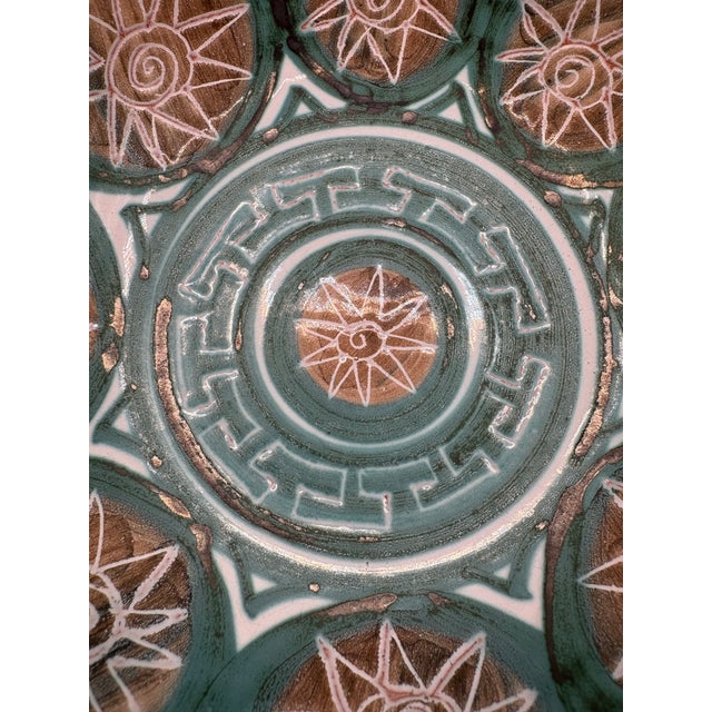 Aqua Ceramic Dish by Robert Picaud, 1960s For Sale - Image 8 of 11