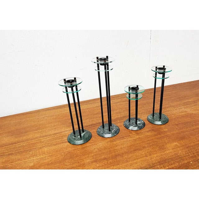 Italian Postmodern Milano Series Candleholders, 1980s, Set of 4 For Sale - Image 14 of 18