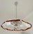 Beautiful murano glass chandelier tubular steel frame vintage, 1970s unbranded, italian production attributed to mazzega...