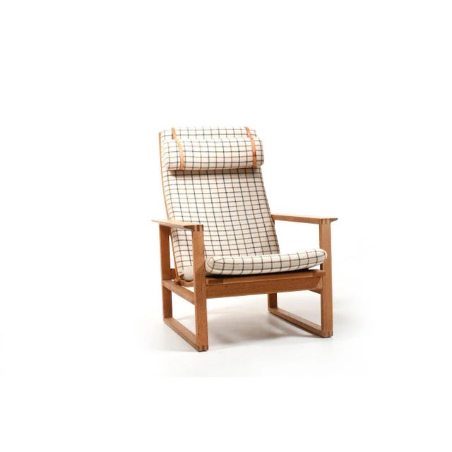 1960s Oak Bm-2254 Sled Chair by Børge Mogensen for Fredericia For Sale - Image 5 of 12