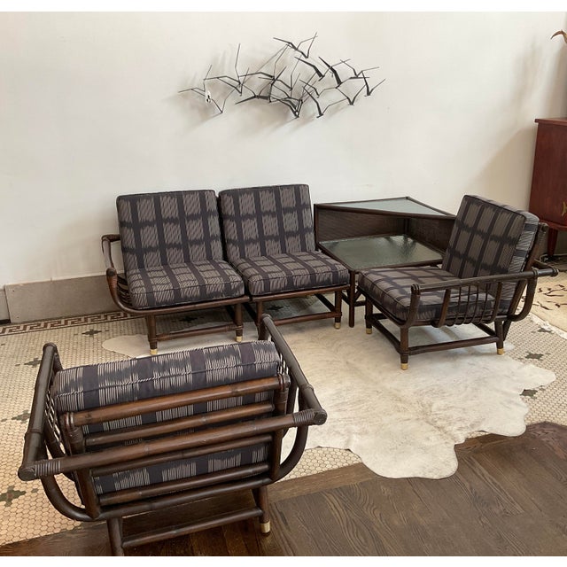 Vintage Rattan Lanai Sofa Attr. To John Eisner for Ficks Reed, Circa 1970 For Sale - Image 15 of 15