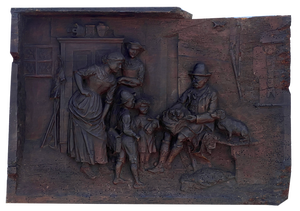 Bas-Relief in Walnut Wood, Early 19th Century