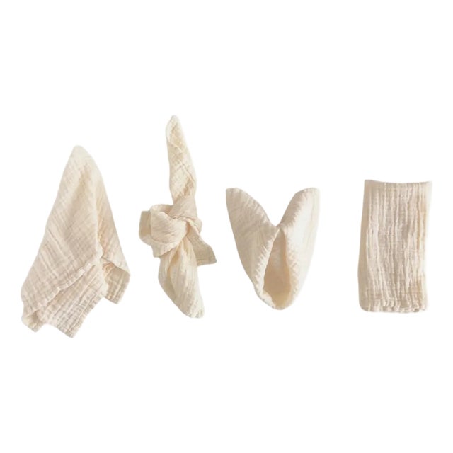 Organic Cotton Napkins - Cathedral, Set of 4 For Sale