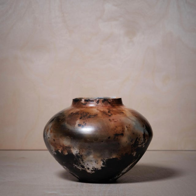 Raku Vase "In the Beginning" by Craig Rigell For Sale In Tulsa - Image 6 of 12
