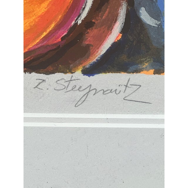 Zamy Steynovitz "Cello Player With Doves" Hand-Signed & Numbered Limited Edition Print For Sale In Los Angeles - Image 6 of 6