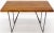 Mid-Century Modern Solid Thick Teak Block Top Dining Table on Hairpin Legs For Sale - Image 3 of 11