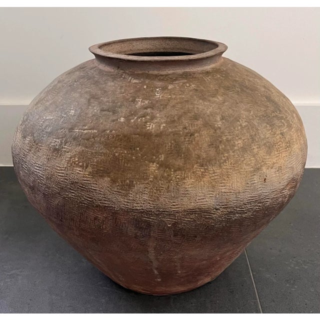 Early 20th Century Antique Chinese Banshan Style Unglazed Earthware Jar For Sale - Image 5 of 9