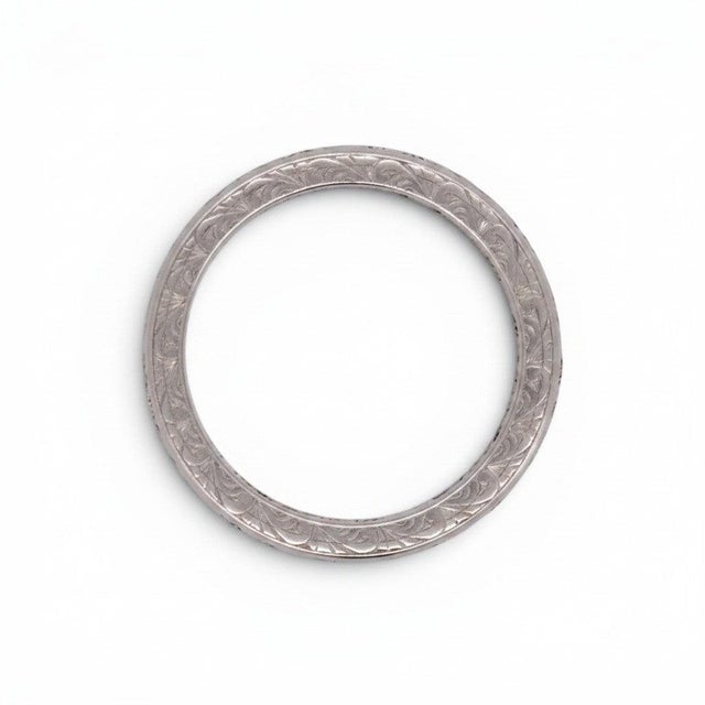 Antique Art Deco Platinum Full Eternity Band — 1.50ct Diamonds | Circa 1920, Size 6.75 For Sale - Image 6 of 6