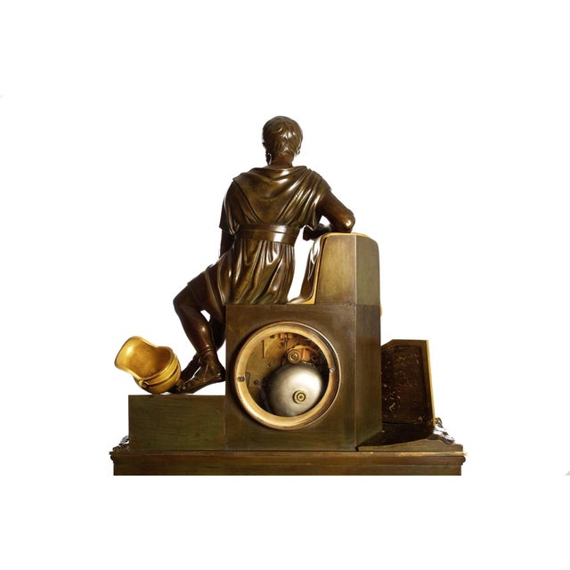 “Horatius & the Fall of Rome” French Empire Antique Bronze Mantel Clock For Sale - Image 9 of 18