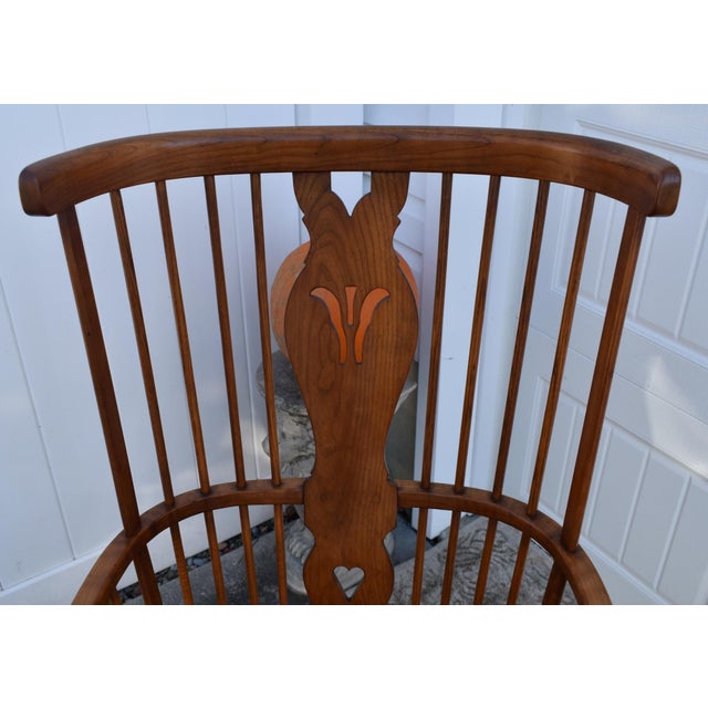 Vintage Leopold Stickley Cherry Wood Americana Style Windsor Chair