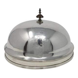 Vintage Hotel Silver Serving Dome For Sale