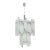 White Murano Glass Chandelier Mid Century Modern 1970s For Sale