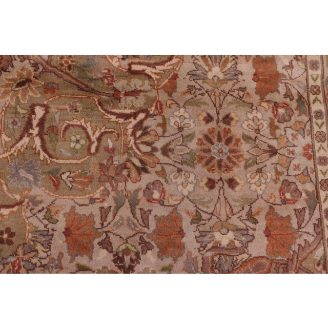 Intricate Pak-Persian Taupe/Green Wool Rug - 9'2'' X 12'3'' For Sale - Image 4 of 9