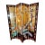 Vintage 1940s Chinese Lacquer Floor Standing Folding Screen For Sale