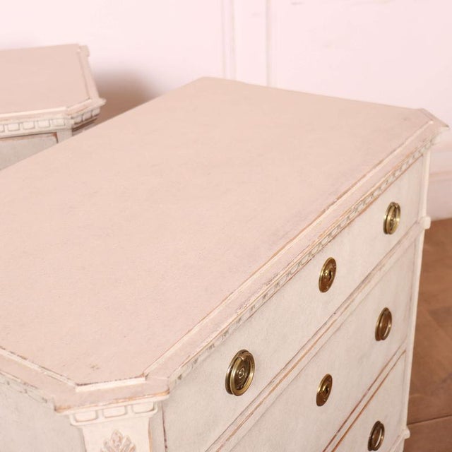 Wood Swedish Painted Commodes, Set of 2 For Sale - Image 7 of 11