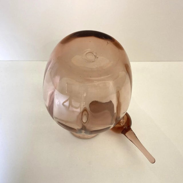 1950s Viking Peach Glass Decanter For Sale In San Francisco - Image 6 of 7