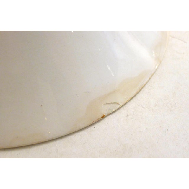 Salad Bowl with Stylized Floral Stencil Decoration by Digoin Sarreguemines, 1950s For Sale - Image 4 of 12