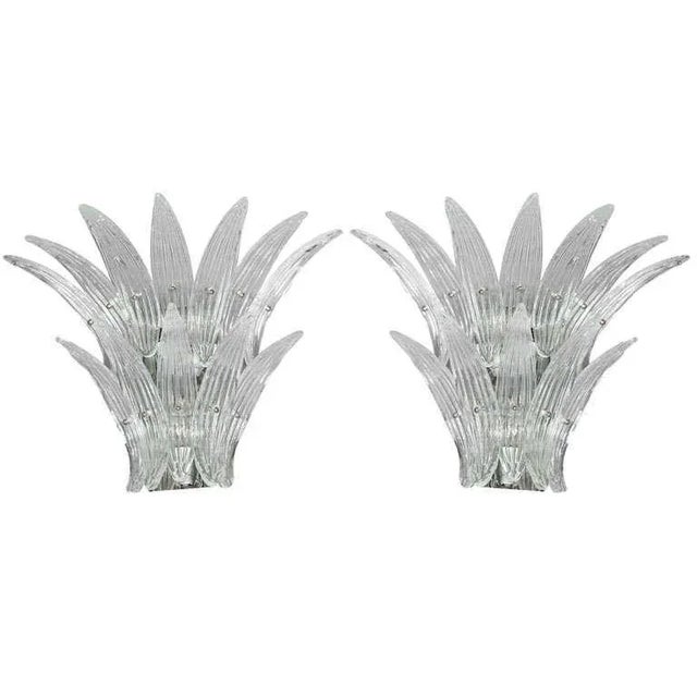 1960s Vintage Barovier Murano Venetian Glass Sconces- a Pair For Sale - Image 9 of 9
