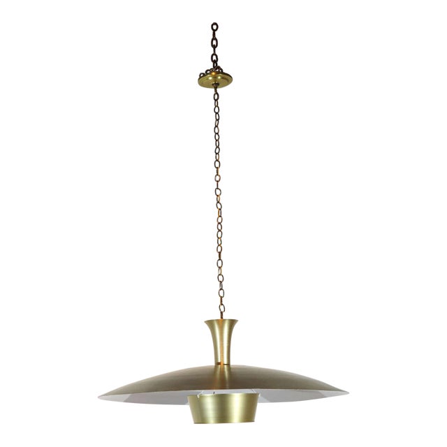 Mid-Century Aluminum Fixture in the Style of Lightolier For Sale