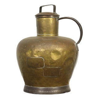 Large French Brass Canne à Lait or Milk Jug For Sale