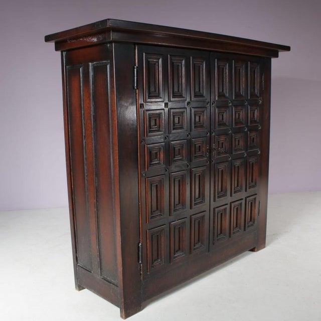 Brutalist Highboard Cabinet from Spain, 1960s For Sale - Image 12 of 14