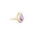 Pear Cut Amethyst Birthstone Cocktail Diamond Halo Ring- Anniversary Gifts Size 5 For Sale - Image 4 of 12