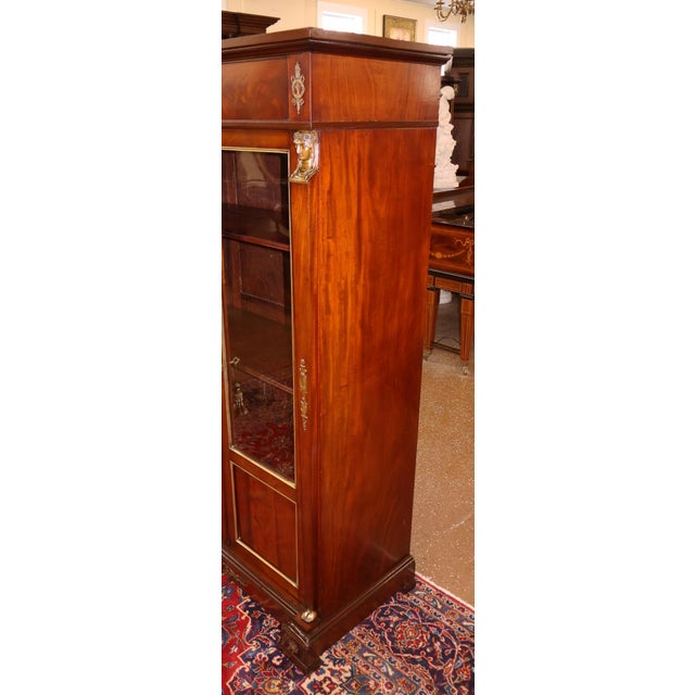 Late 19th Century Late 19th Century Mahogany French Empire Two Door Cabinet For Sale - Image 5 of 11
