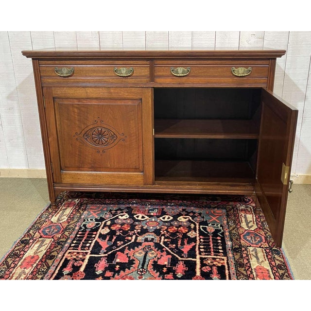 Late 19th Century English Walnut Sideboard For Sale - Image 15 of 18