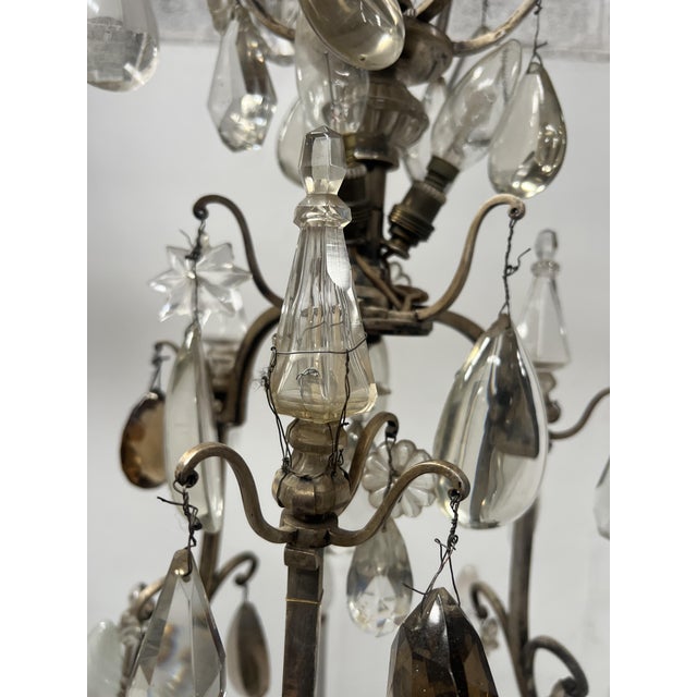 Louis XV Style Cage Chandelier with Pendants, Late 19th Century For Sale - Image 10 of 16