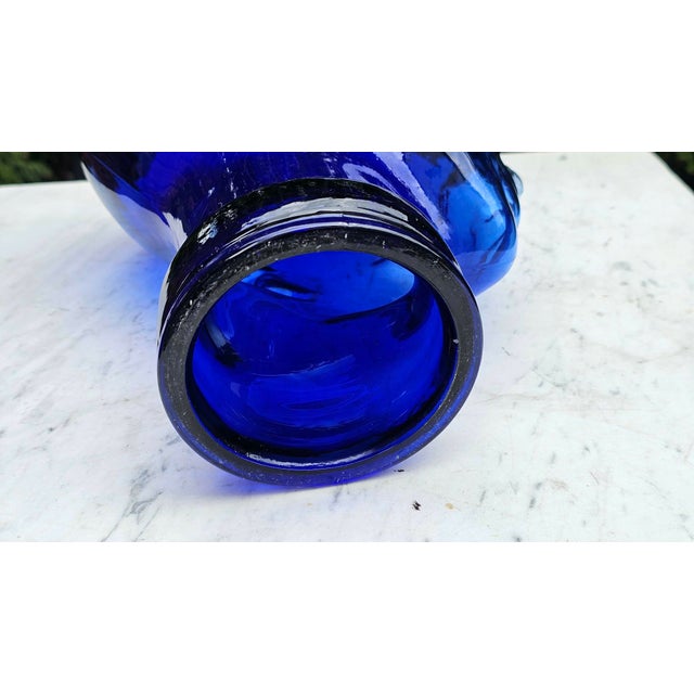 German Navy Blue Glass Head, 1970s For Sale - Image 4 of 8