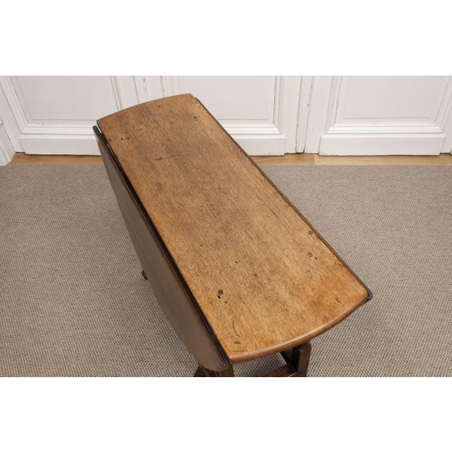 English Oak Drop-Leaf Table, 19th Century For Sale - Image 4 of 8