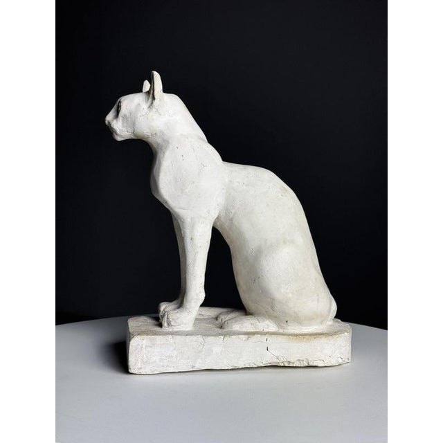 20th Century Plaster Statue of Cat For Sale - Image 11 of 11