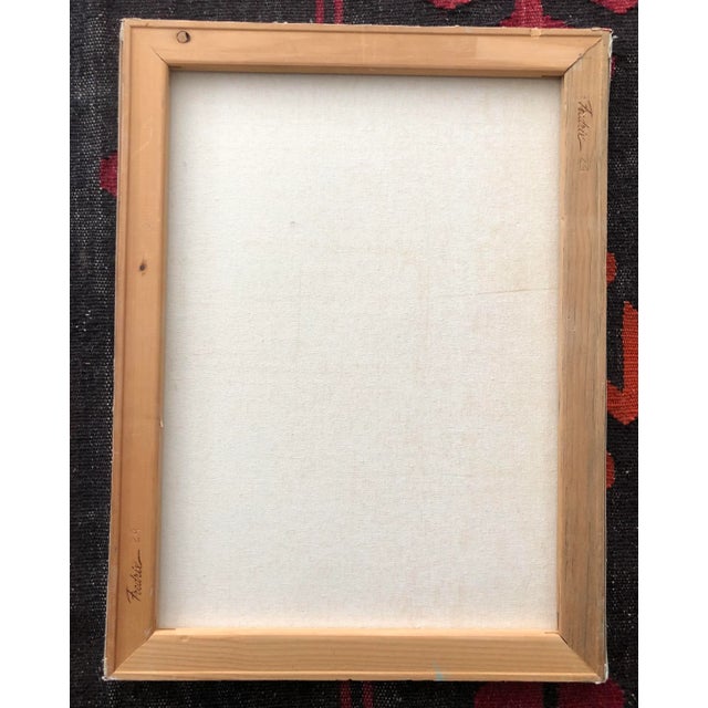 This lyrical abstract splash of color hails from the 1980's. Rescued from an artist estate in the Hudson Valley years ago....