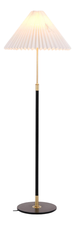 Model 351 Floor Lamp in Black and Brass by Aage Petersen for Le Klint, 1970