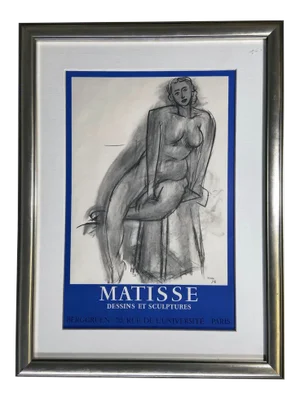 1970s Matisse "Dessins Et Sculptures" Berggruen Rue De L'Universite, Paris Stone Lithographic Poster Holiday Sale