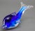 Transparent Crystal Blue Dolphin Murano Art Glass Paperweight For Sale - Image 8 of 12
