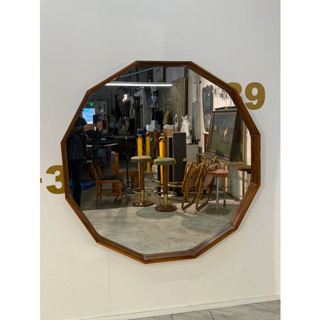 Contemporary Oversized Dodecagonal Minimalist Wall Mirror , 1990s For Sale - Image 3 of 6
