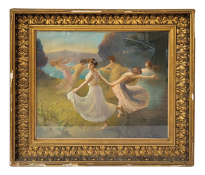 Follower of Leopold François Kowalski, Dance, Early 20th Century, Pastel on Paper
