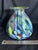 1990s Vintage Hand Blown Murano Style 9" Italian Rainbow Swirl Vase For Sale - Image 5 of 7