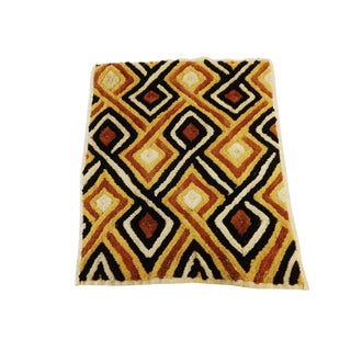 African Zaire Geometric Kuba Textile For Sale