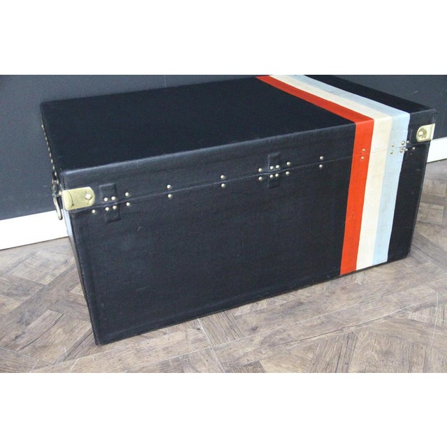 Black Car Trunk in Black Canvas from Louis Vuitton, 1920s For Sale - Image 8 of 18
