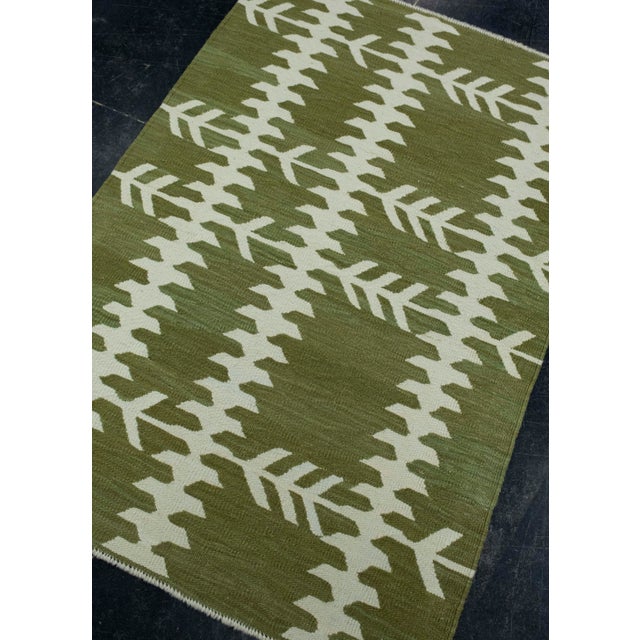 Turkish Kilim Oriental Handmade Flatweave 3' x 4'6" #18157 For Sale - Image 4 of 8