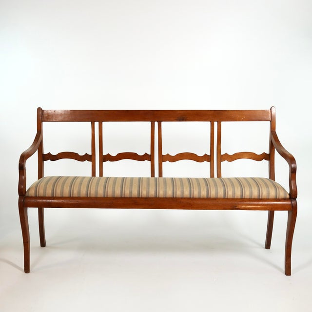 Italian Walnut Bench, Circa 1880 For Sale - Image 9 of 9