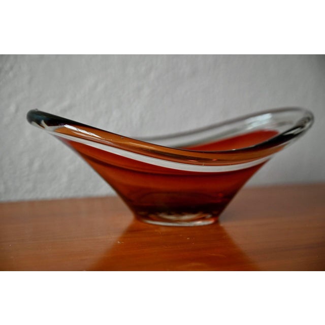 Glass Vintage Scandinavian Glass Bowl from Paul Kedelv Sölvehyttan, 1950s For Sale - Image 7 of 10