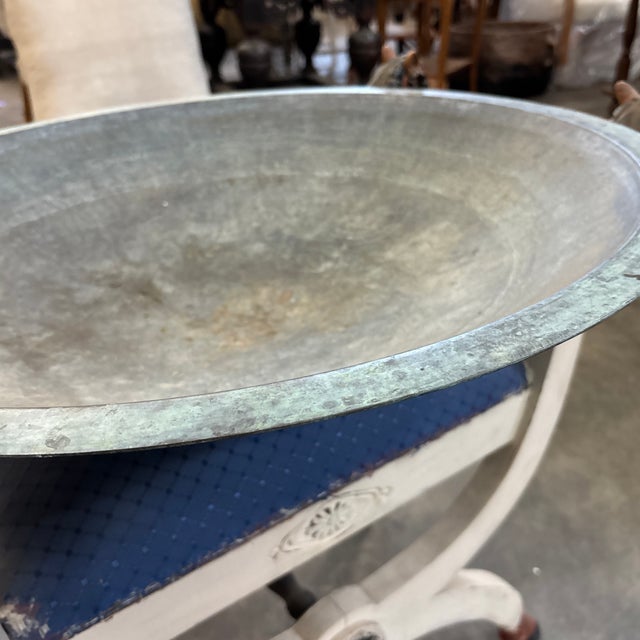 Mid 20th Century Large Verdigris Copper Charger For Sale - Image 10 of 10