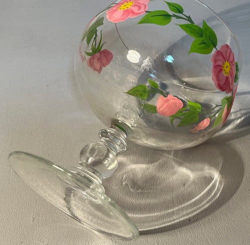 Set Franciscan Desert Rose Sherbert Brandy Glasses 1940s